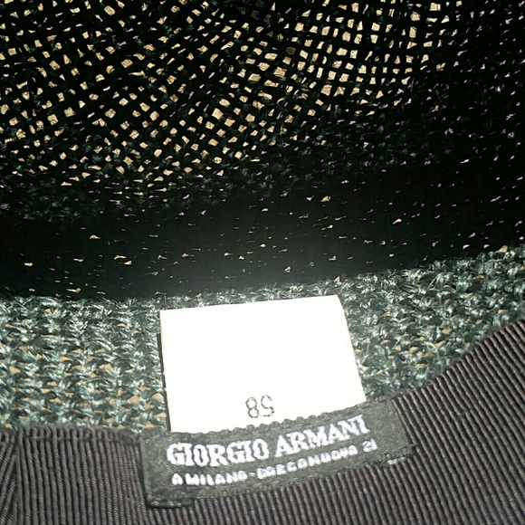 Armani jute made in Italy hat wired brim - Picture 3 of 4